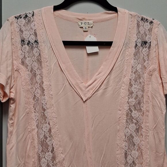 POL Peach Lace Top - Picture 3 of 5